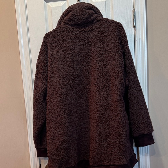 Simply Vera Vera Wang Expresso Dark Brown Teddy Jacket - Picture 3 of 4